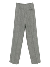 Forte Forte Chevron-Pattern Wool-Blend Trousers Grey