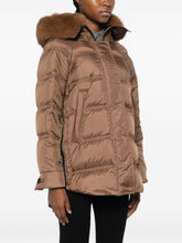 Peuterey Quilted Longline Hooded Puffer Coat Brown Brown