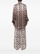 Stella McCartney Snake-Print Viscose Shirt Ivory