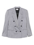 Stella McCartney Double-Breasted Pinstripe Wool Jacket Grey