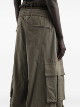 Dolce & Gabbana Green Cotton Blend Cargo Trousers with Drawstring Waistband Green
