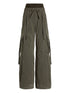 Dolce & Gabbana Green Cotton Blend Cargo Trousers with Drawstring Waistband Green
