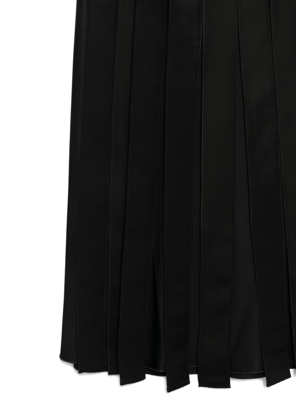 Emporio Armani Asymmetrical Wool Blend Midi Skirt Black