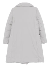 Emporio Armani Nylon Midi Down Jacket in Silver silver