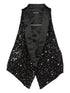 Emporio Armani Sleeveless Black Top with Elegant Draped Detailing Black