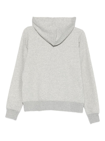 Emporio Armani Grey Cotton-Blend Sweater with Signature Logo Grey