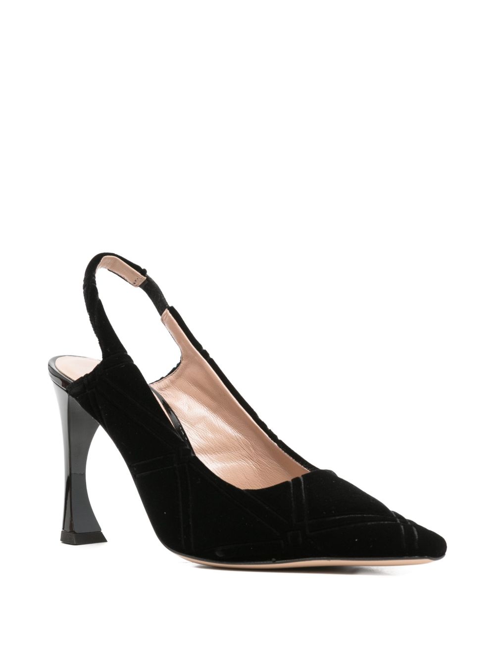 Emporio Armani With Heel Black Leather High-Heel Pumps Black