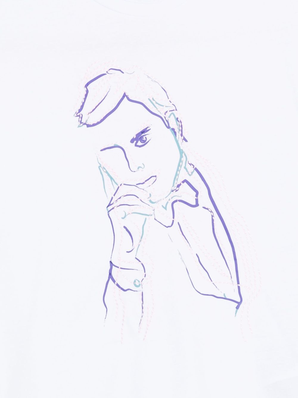 Emporio Armani Cotton Graphic Print T-Shirt White