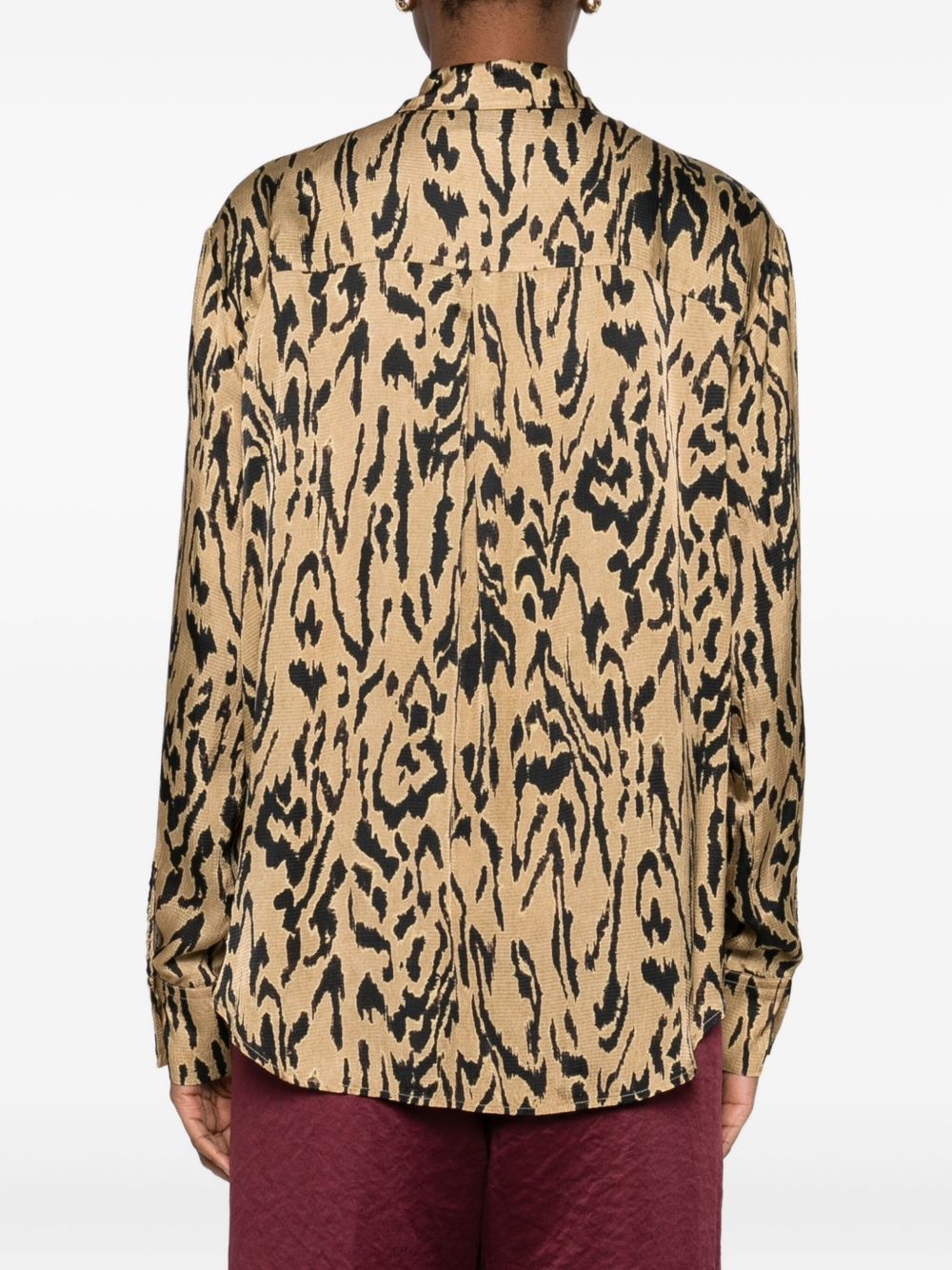 Forte Forte Animal-Print Button-Down Shirt Brown brown