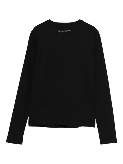 Emporio Armani Logo Cotton T-Shirt Black