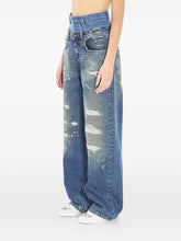 Dolce & Gabbana Distressed Double Waist Blue Jeans Blue