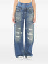 Dolce & Gabbana Distressed Double Waist Blue Jeans Blue
