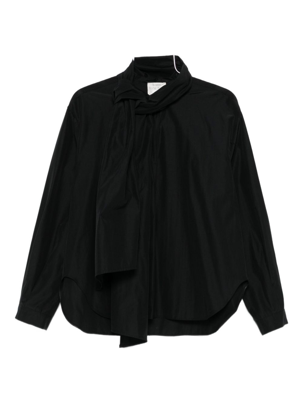 Forte Forte Button-Up Silk Shirt Black