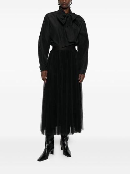 Forte Forte Button-Up Silk Shirt Black