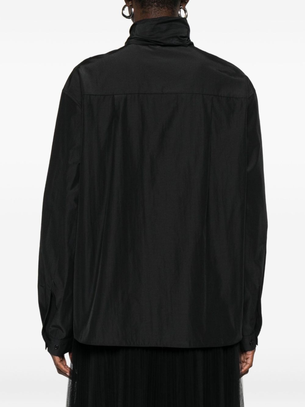 Forte Forte Button-Up Silk Shirt Black