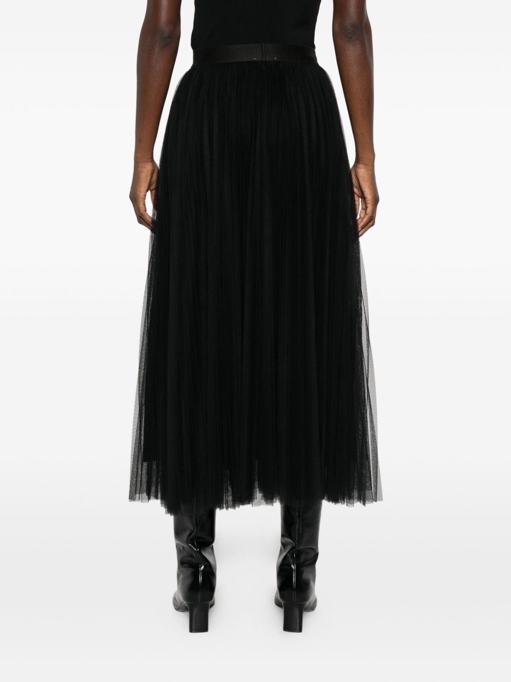 Forte Forte High-Waisted Wool Skirt Black