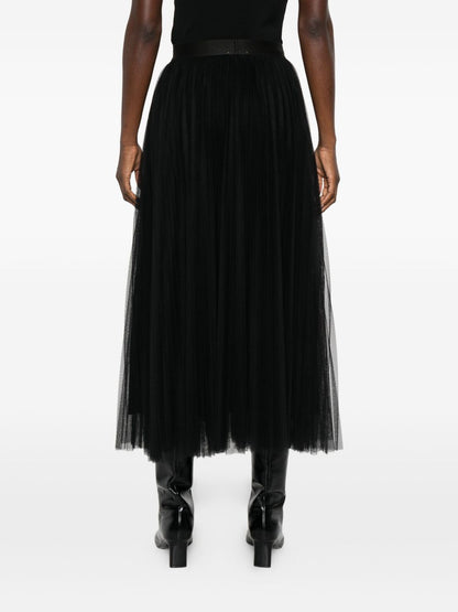 Forte Forte High-Waisted Wool Skirt Black