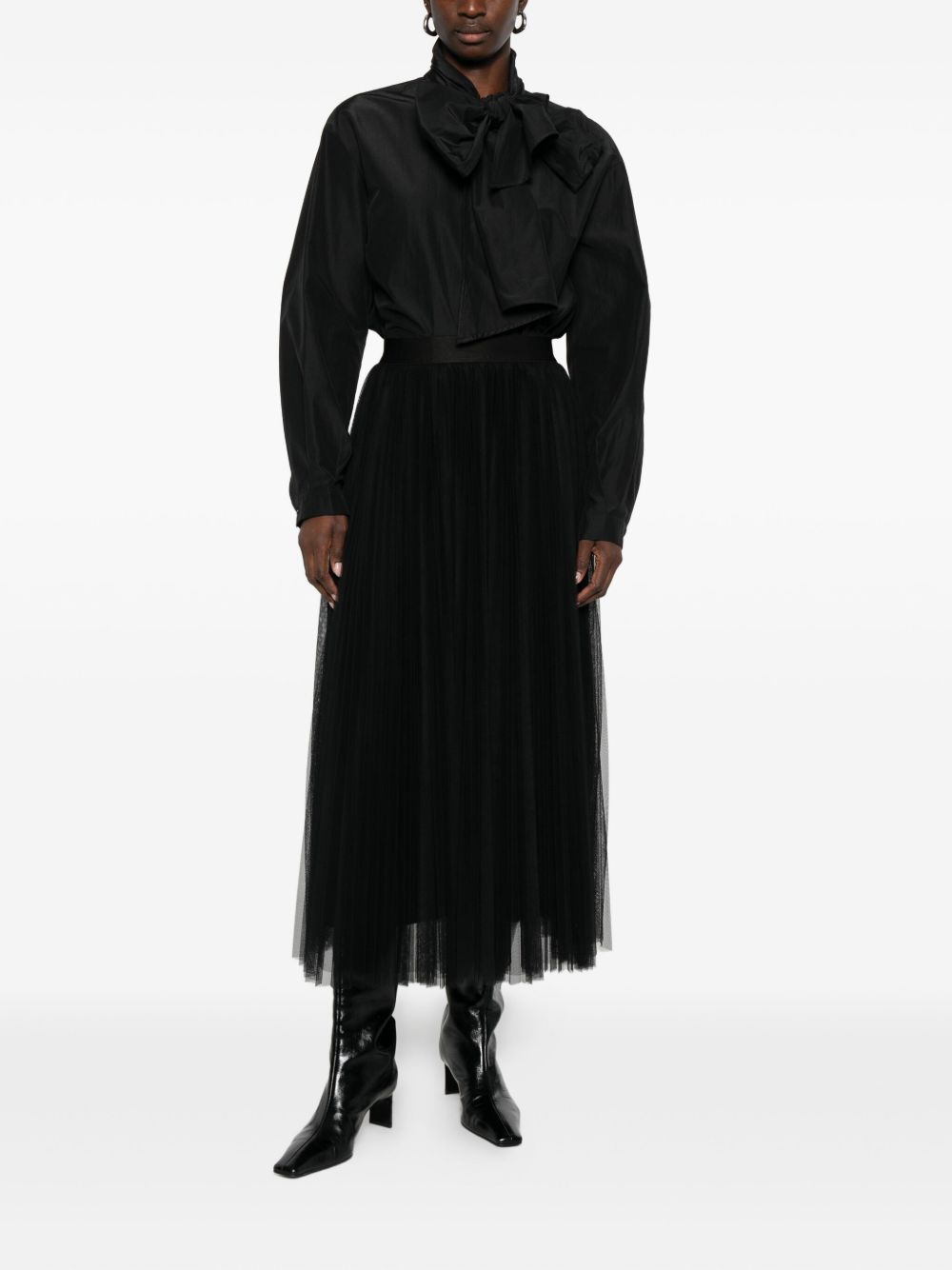 Forte Forte High-Waisted Wool Skirt Black