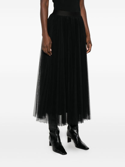 Forte Forte High-Waisted Wool Skirt Black