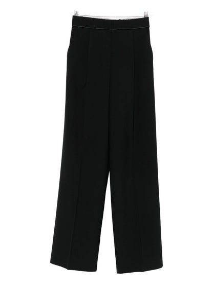Forte Forte High-Waisted Wool Tailored Trousers Black black