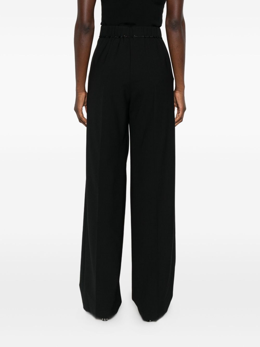 Forte Forte High-Waisted Wool Tailored Trousers Black black