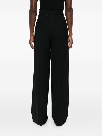Forte Forte High-Waisted Wool Tailored Trousers Black black