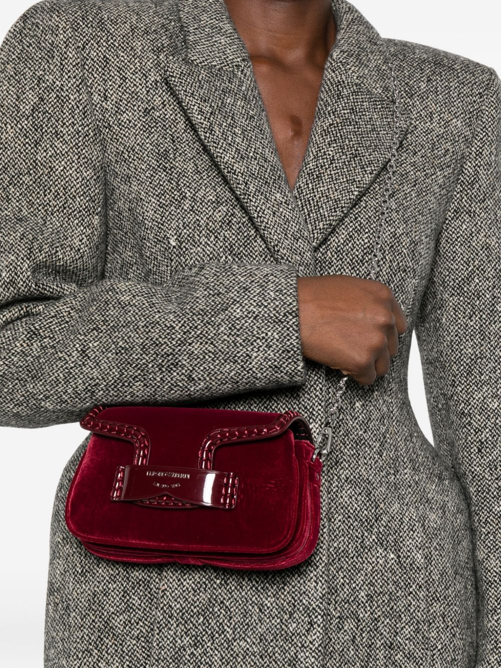 Emporio Armani Quilted Shoulder Bag Red