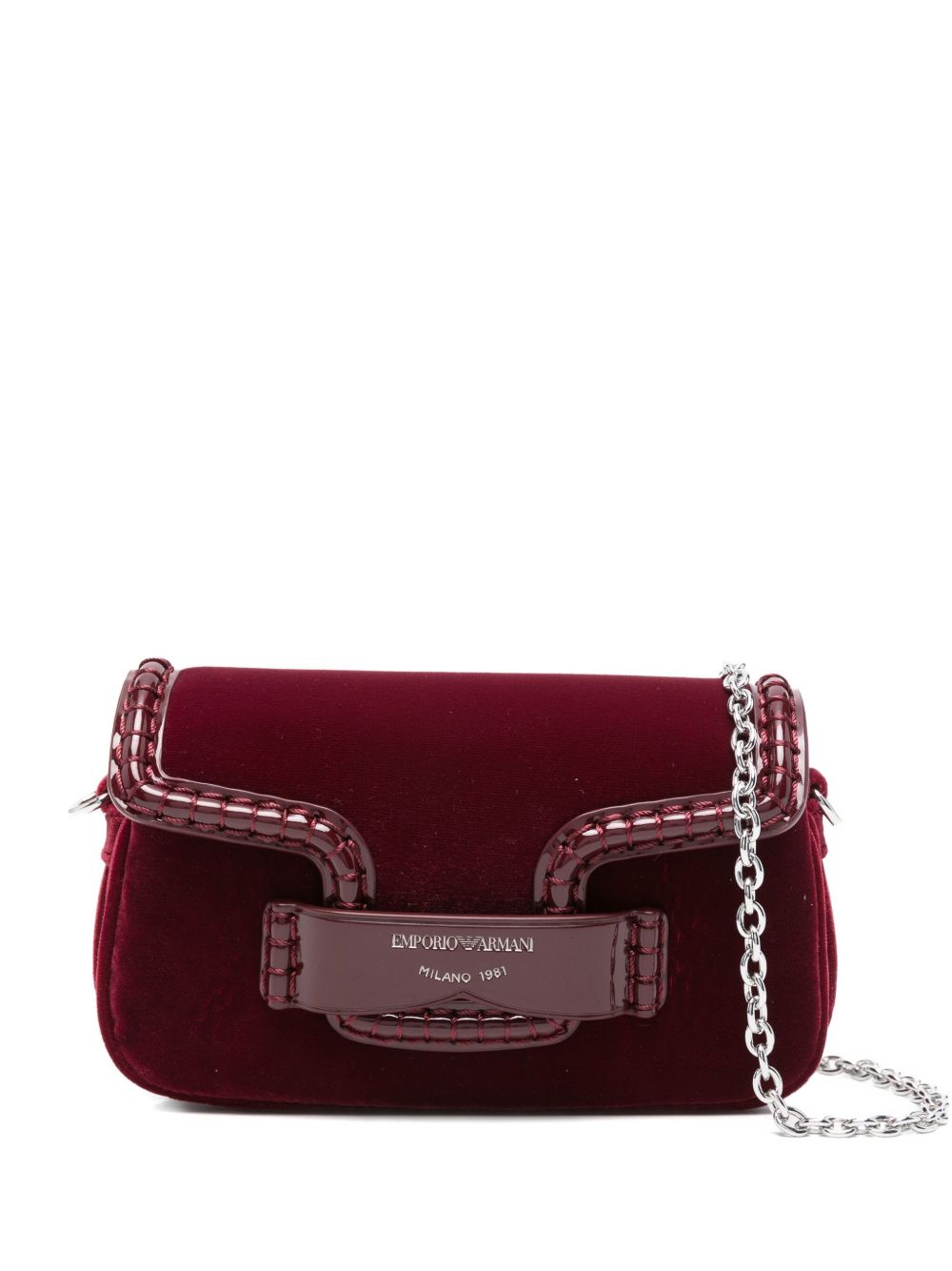 Emporio Armani Quilted Shoulder Bag Red