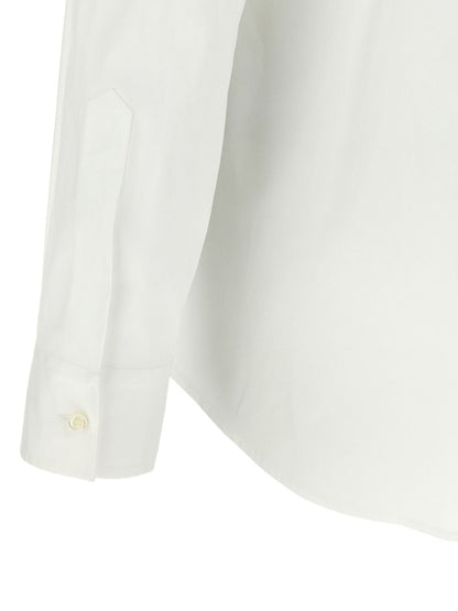 Dsquared2 Logo-Print Cutout Cotton Shirt White