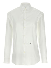 Dsquared2 Logo-Print Cutout Cotton Shirt White