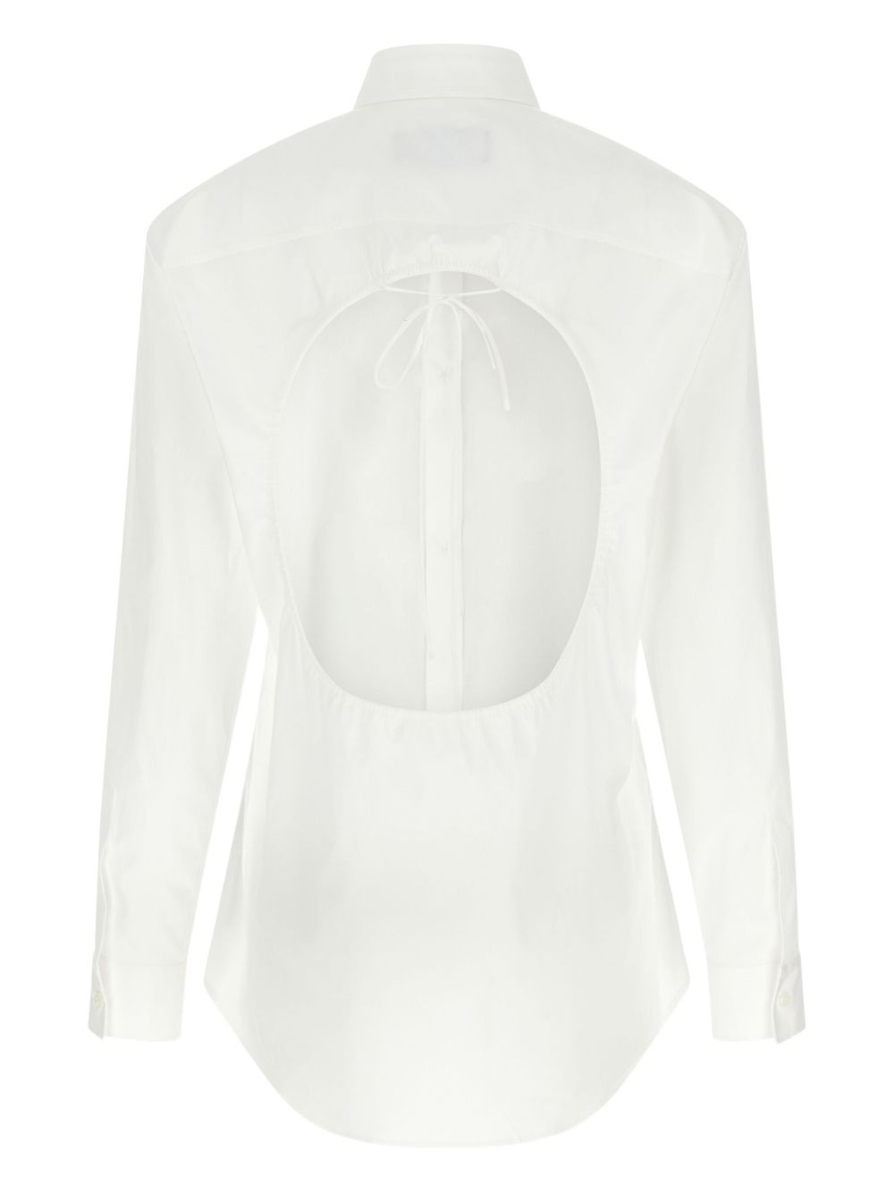 Dsquared2 Logo-Print Cutout Cotton Shirt White