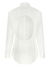 Dsquared2 Logo-Print Cutout Cotton Shirt White