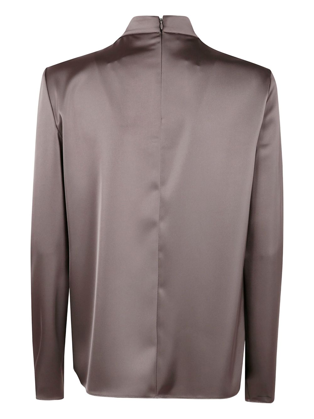 Emporio Armani Floral-Appliqué High-Neck Sweater Dove Grey