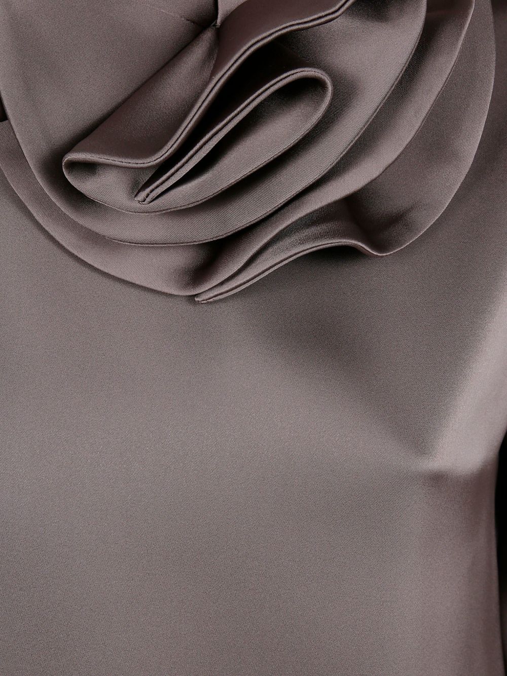 Emporio Armani Floral-Appliqué High-Neck Sweater Dove Grey