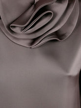 Emporio Armani Floral-Appliqué High-Neck Sweater Dove Grey