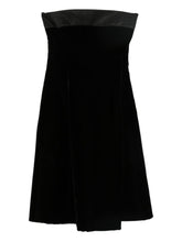 Emporio Armani Strapless Sleeveless Black Mini Dress Black