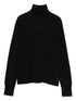 Forte Forte Ribbed Panelled Turtleneck Sweater Black Black
