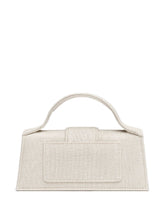 JACQUEMUS Le Bambino Light Beige Mini Handbag with Gold-Tone Logo Beige