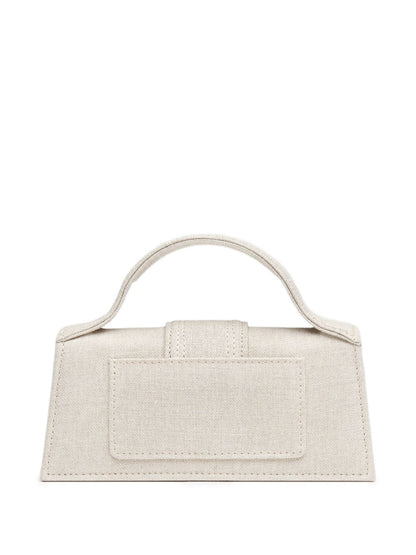 JACQUEMUS Le Bambino Light Beige Mini Handbag with Gold-Tone Logo Beige