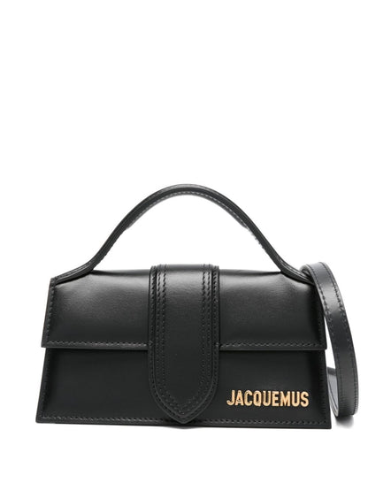 JACQUEMUS Le Bambino Rectangular Calf Leather Handbag Black