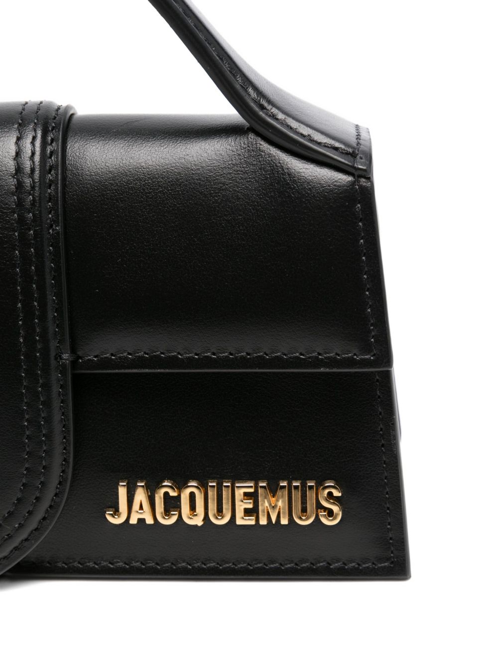 JACQUEMUS Le Bambino Rectangular Calf Leather Handbag Black