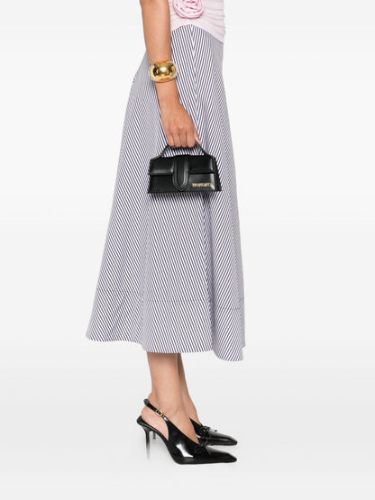 JACQUEMUS Le Bambino Rectangular Calf Leather Handbag Black