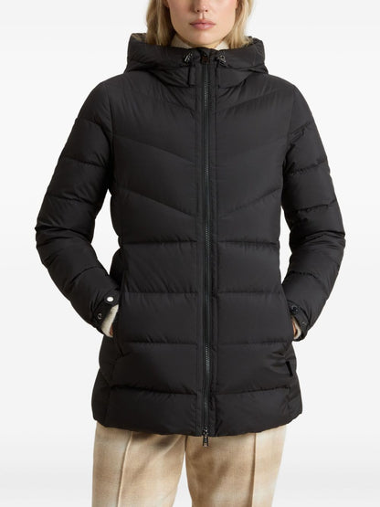 Woolrich Hooded Down Puffer Coat Black