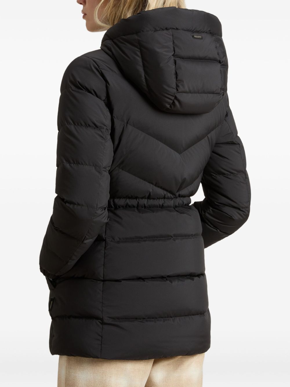 Woolrich Hooded Down Puffer Coat Black