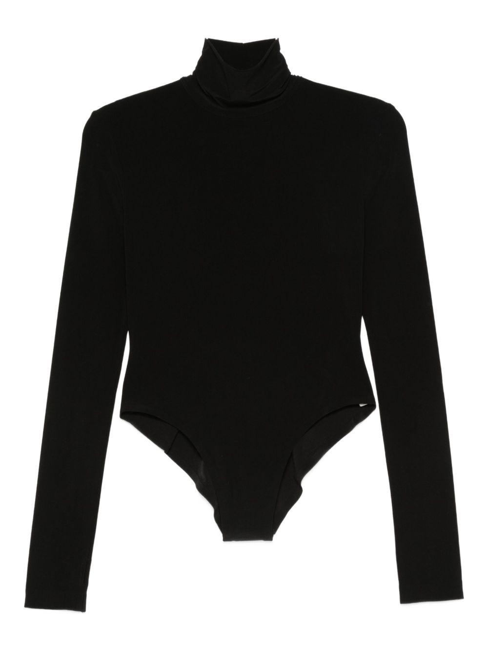 Norma Kamali Roll-Neck Cotton Bodysuit Black