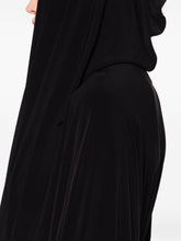 Norma Kamali Oversized Hooded Ruched Black Bodysuit With Long Sleeves Black