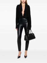 Norma Kamali Oversized Hooded Ruched Black Bodysuit With Long Sleeves Black