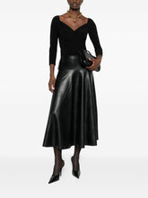 Norma Kamali Pleated Mid-Length Black Skirt Black