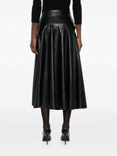 Norma Kamali Pleated Mid-Length Black Skirt Black