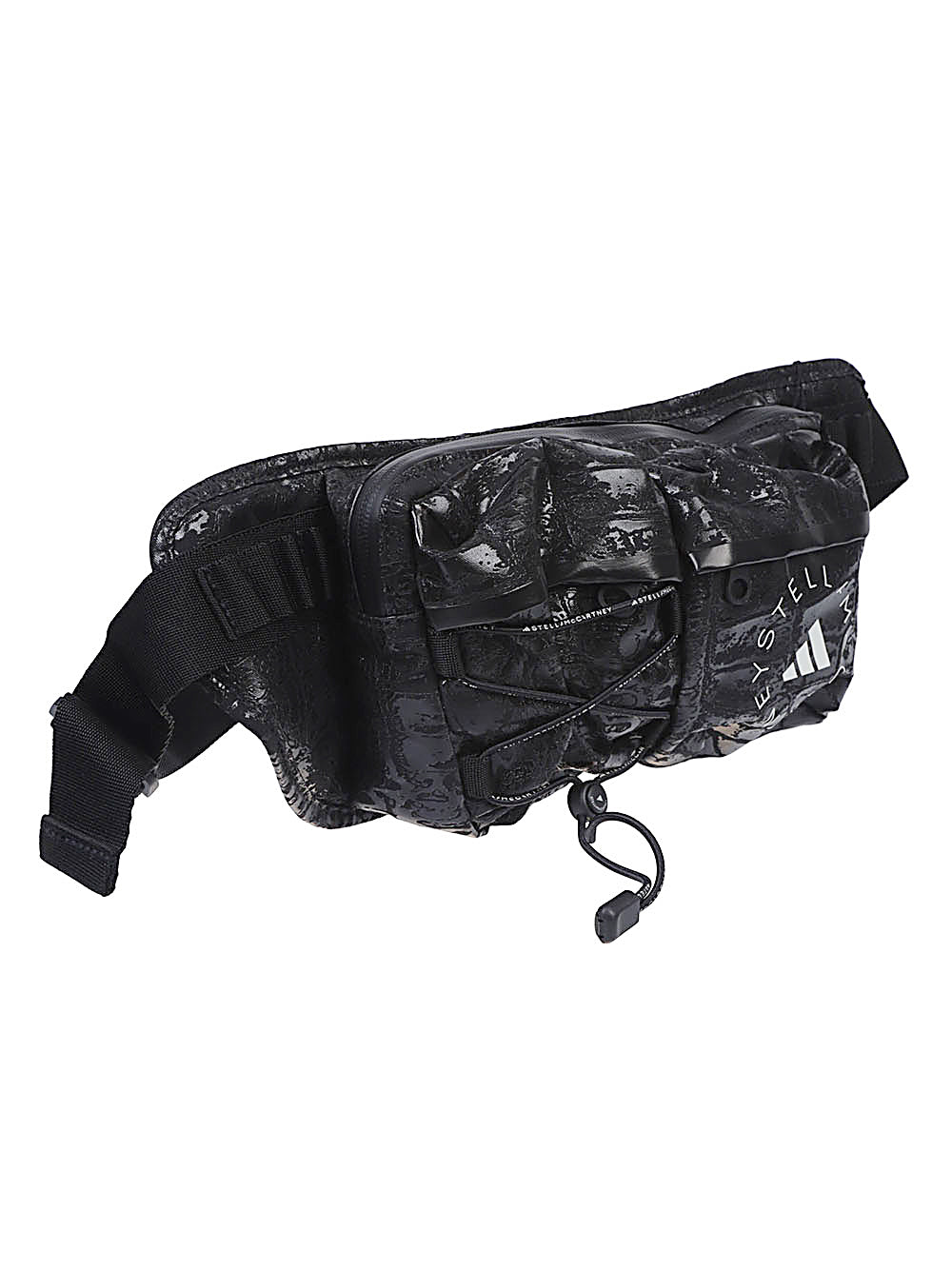 Adidas By Stella McCartney Lobo Black Quilted Belt Bag with Adjustable Strap Black